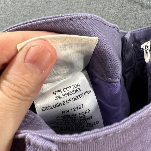 Laurie Felt Wave Denim 5-Pocket Crop Straight Jeans Dusty Lilac, Petite 14 - Picture 12 of 12